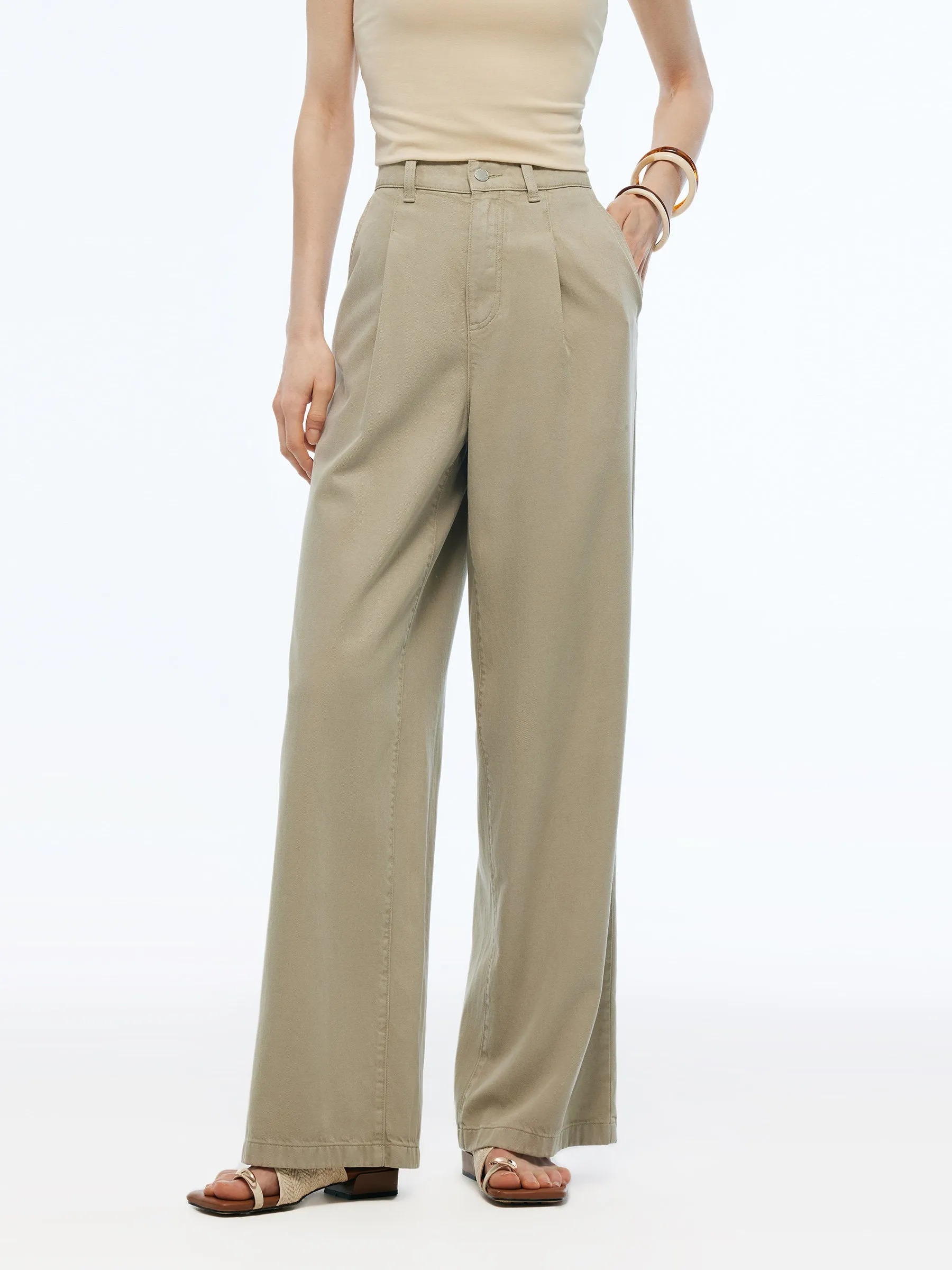 Date Night Sustainable Street Fashion Trend Setter Holiday Vibes Denim High-Waisted Women Straight Palazzo Jeans