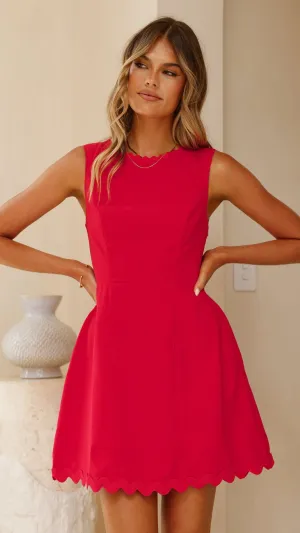 Fresh Edge Aceline Mini Dress - Red