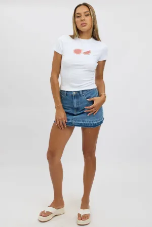 White Graphic Tee Short Sleeve Indoor clothing