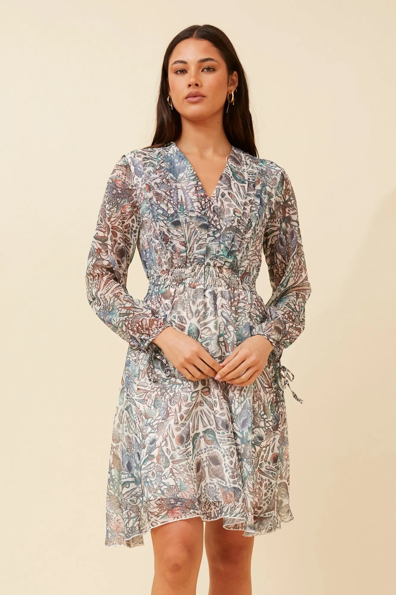 Tale Core DUSA SHELL PRINT DRESS