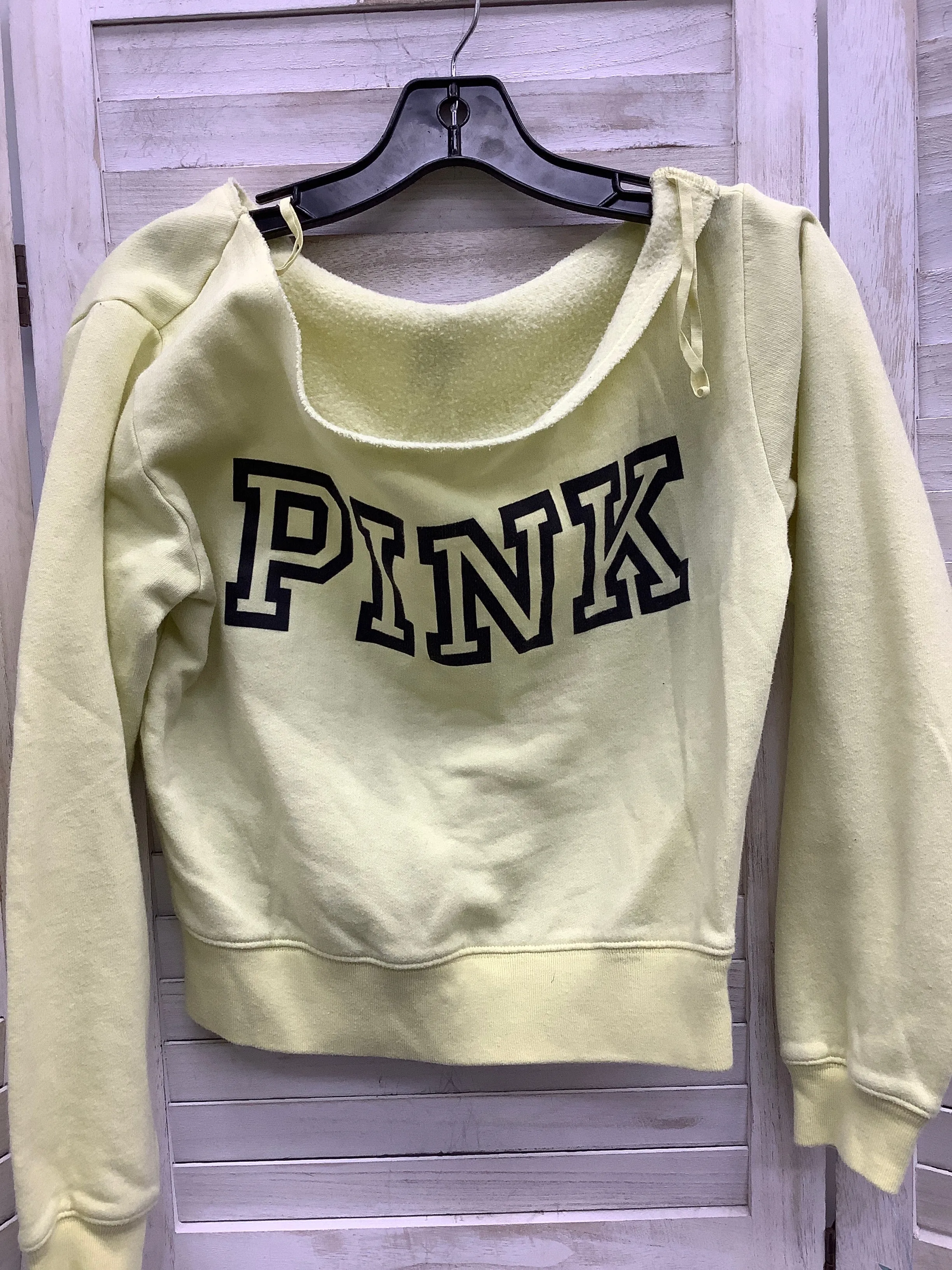 MachineWashable Fabric Sweatshirt Crewneck By Pink  Size: Xs