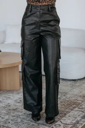 Suki Cargo Leather Pants Active Performance