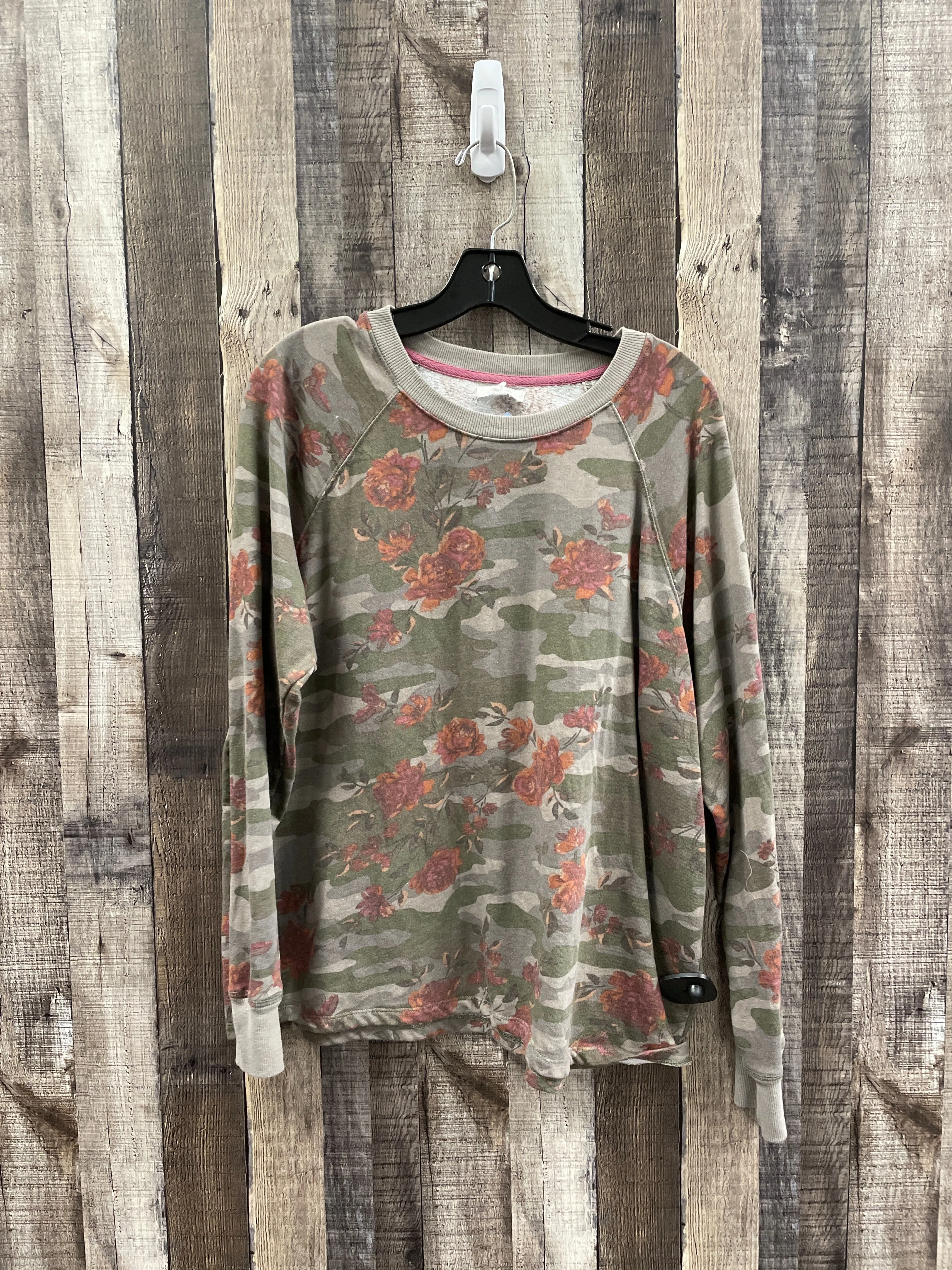 Trendy Design AntiPillingCloth Sweatshirt Crewneck By Maurices In Floral Print, Size: L