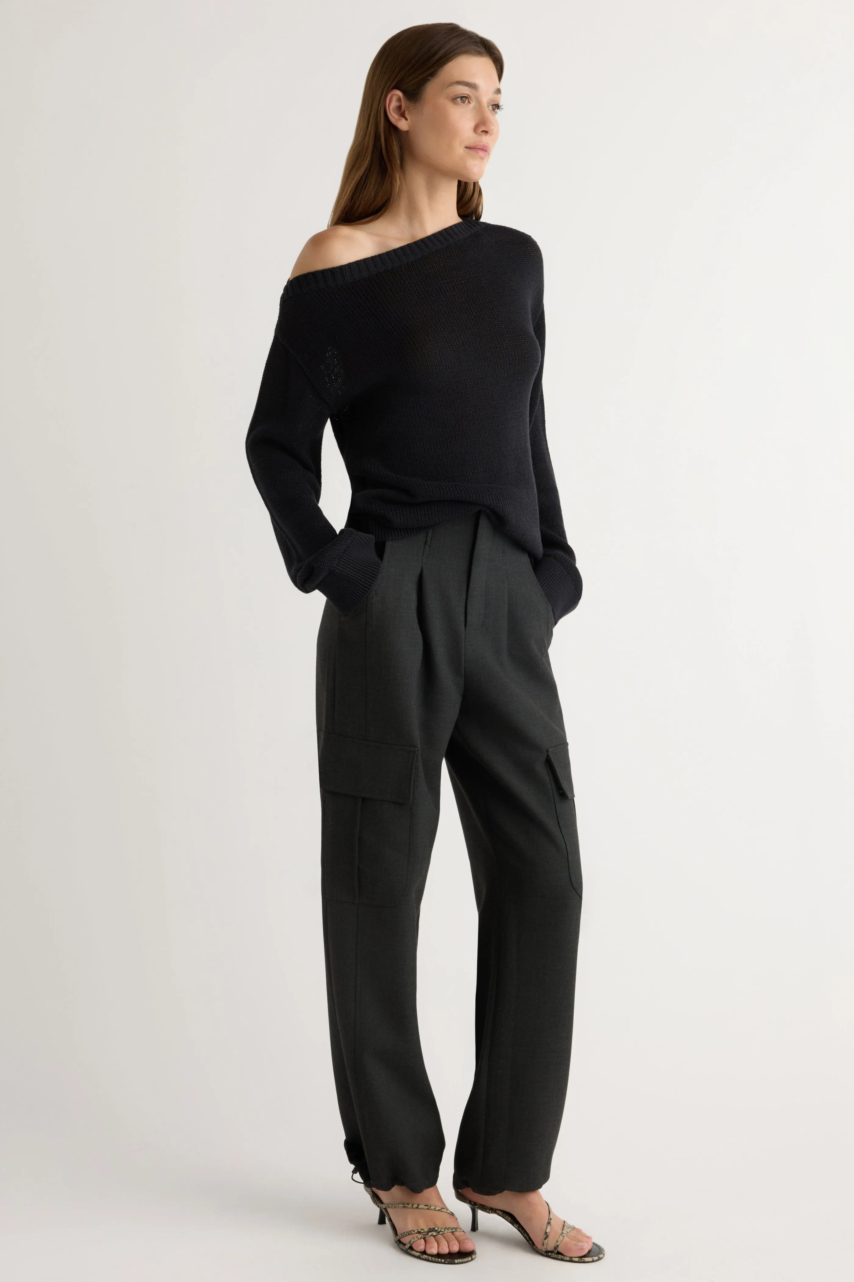 AdjustableDrawstring Layer Essential Lynda Tailored Utility Pant