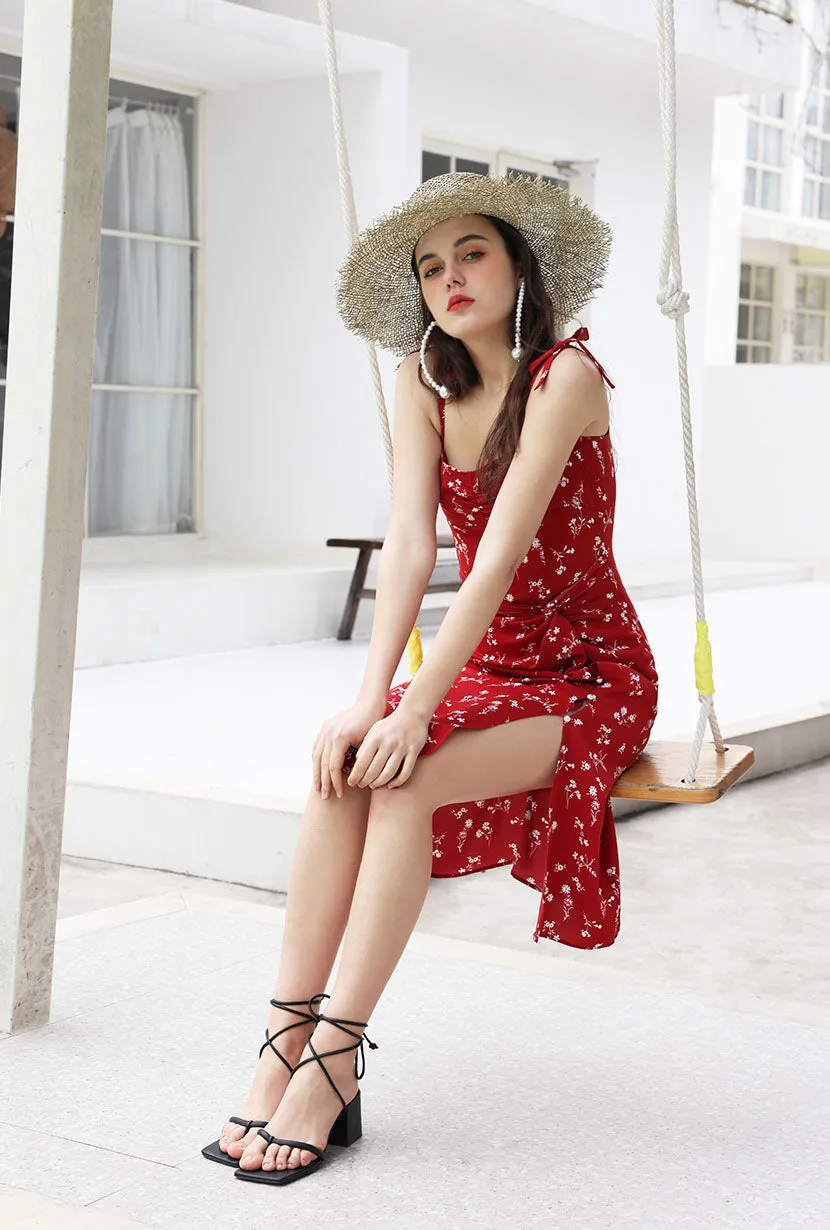 Lorraine Dress - Red Floral Team Edge UniversalFit