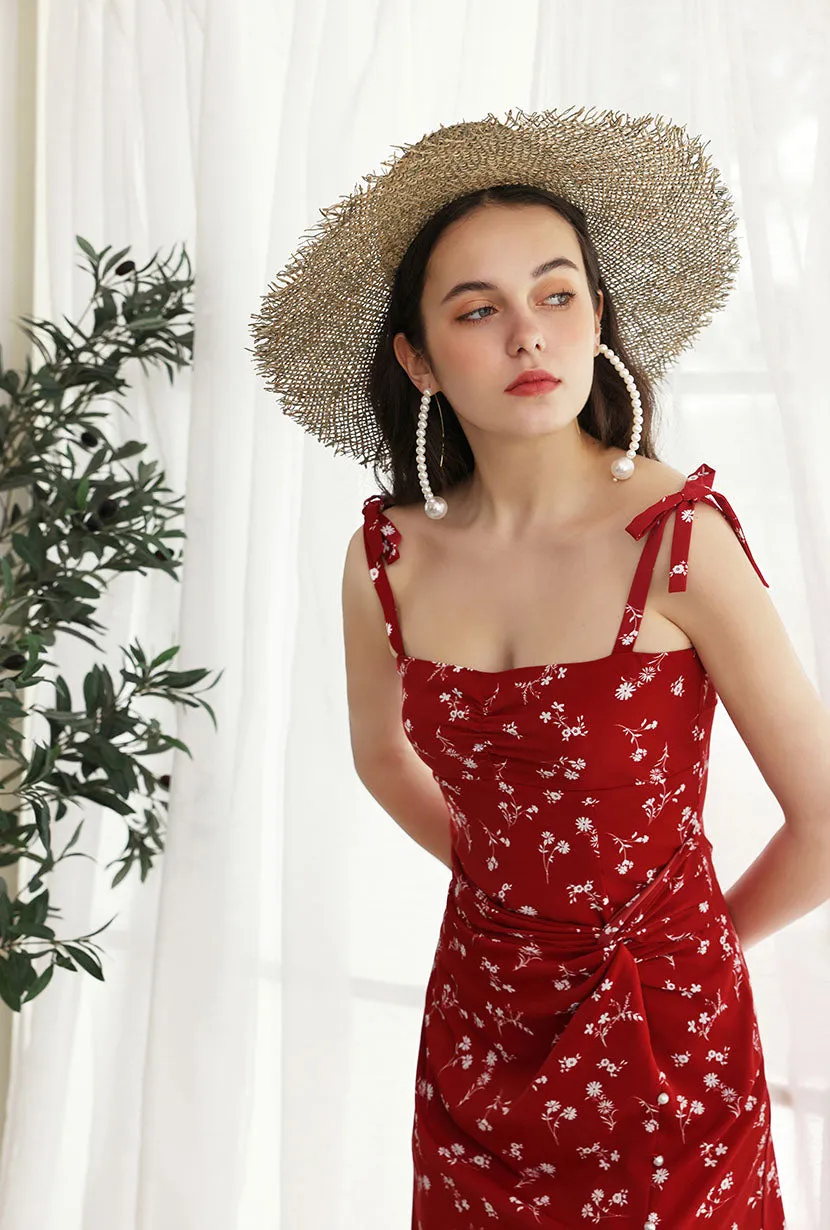 LightweightWeave Lorraine Dress - Red Floral