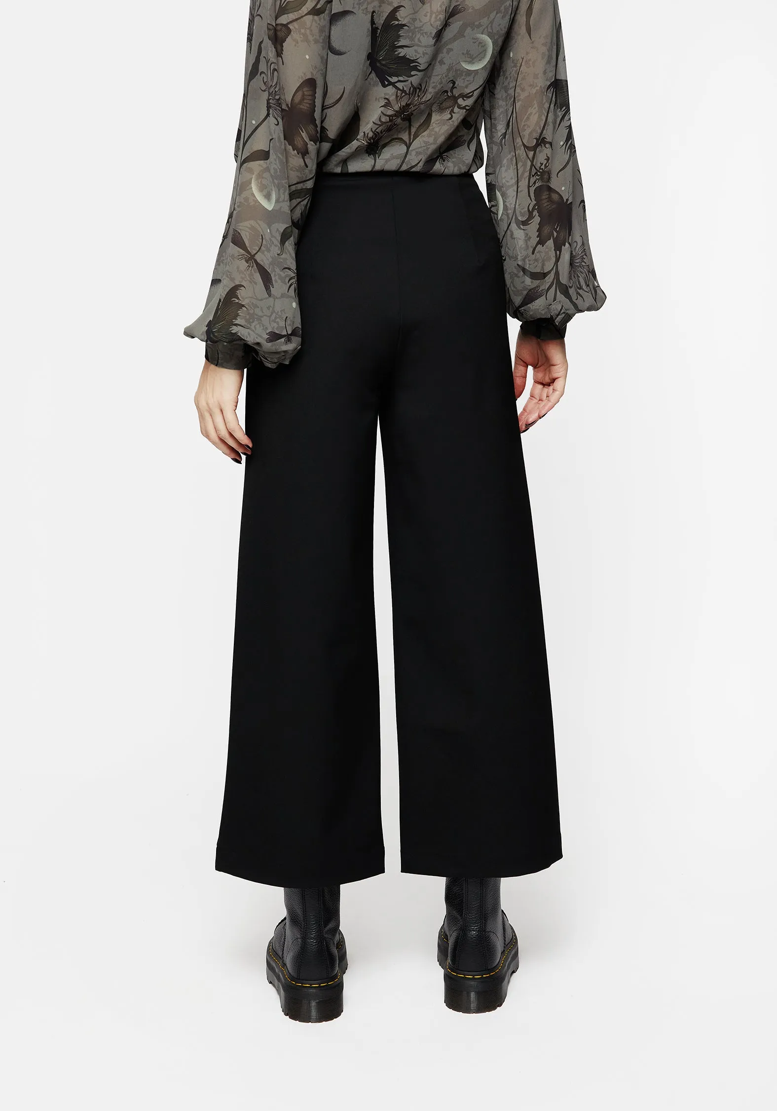 Flattering Fit Amalthea Embroidered Tailored Wide Leg Trousers