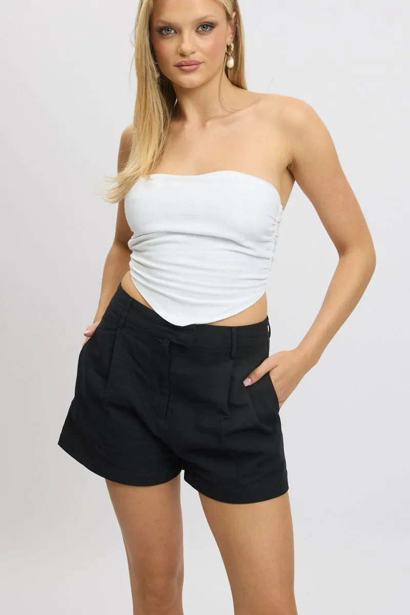 Black Shorts Mid Rise AbrasionResistant Anti Friction Seams