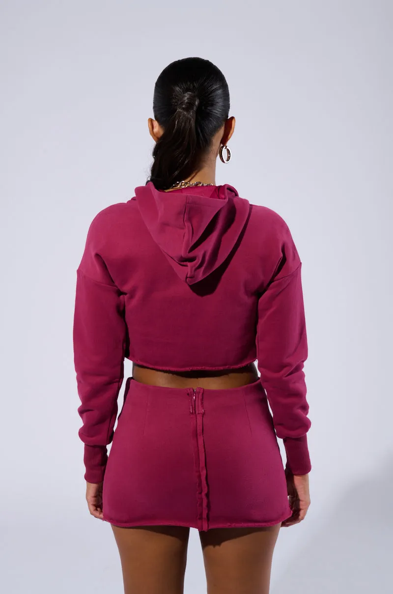 WHATEVER SHE WANTS HOODED SWEATSHIRT Smooth Texture