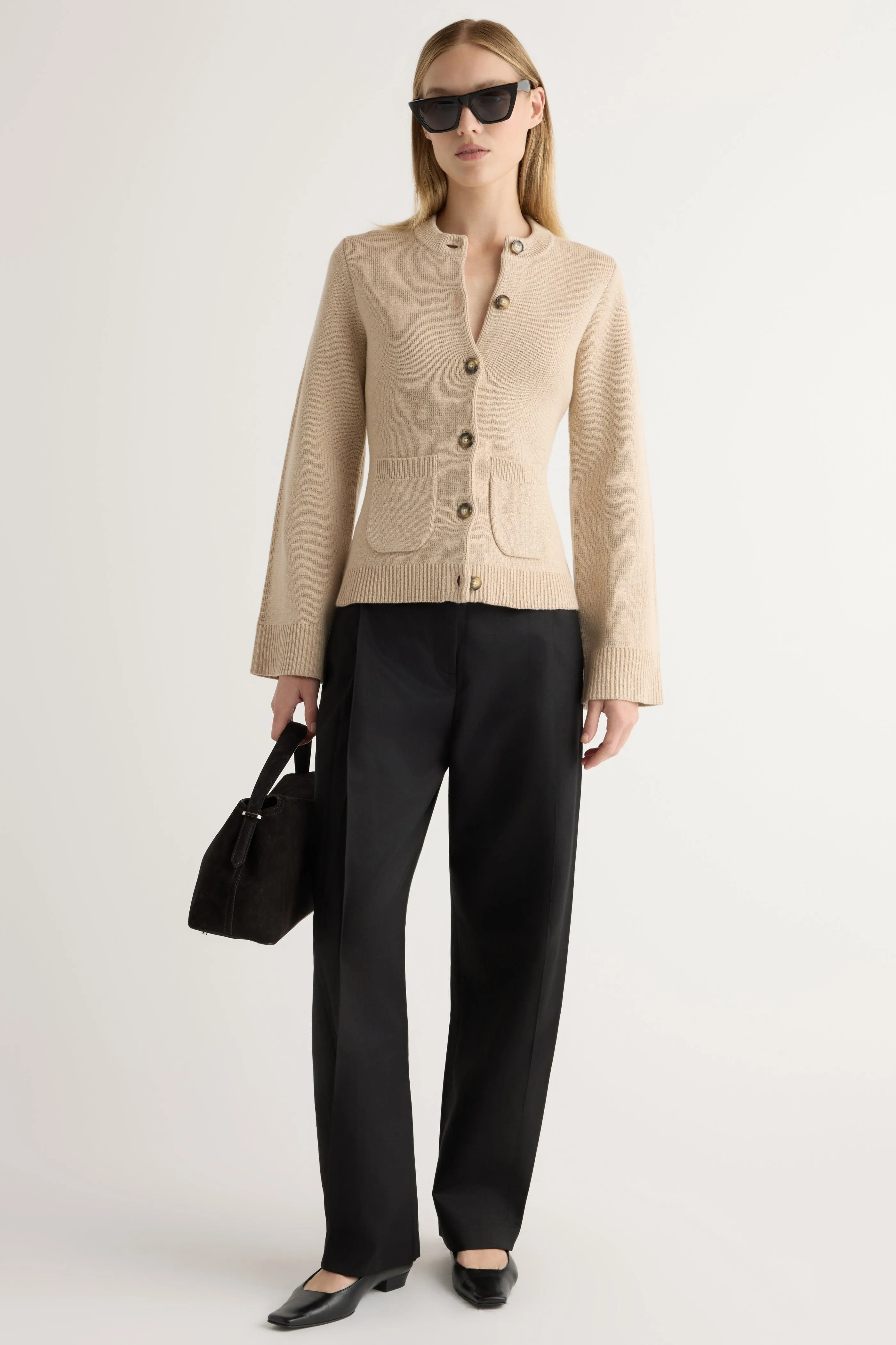 Knit Wear Eames Organic Cotton-Wool Cardigan