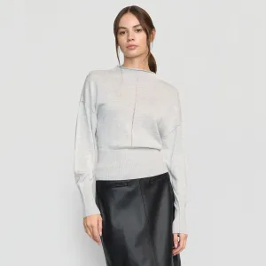 Wrinkle Resistant Textile Jillian Pointelle Tencel-Wool Sweater