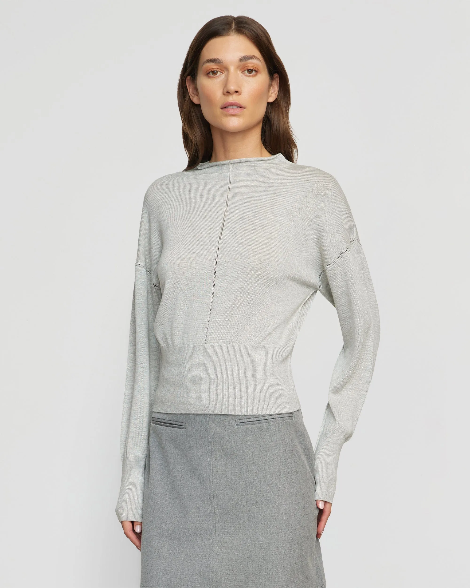 Jillian Pointelle Tencel-Wool Sweater Chic Comfort