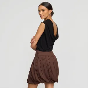 Casual Wear Vallo Semi-Sheer Cowl-Back Knit Blouse