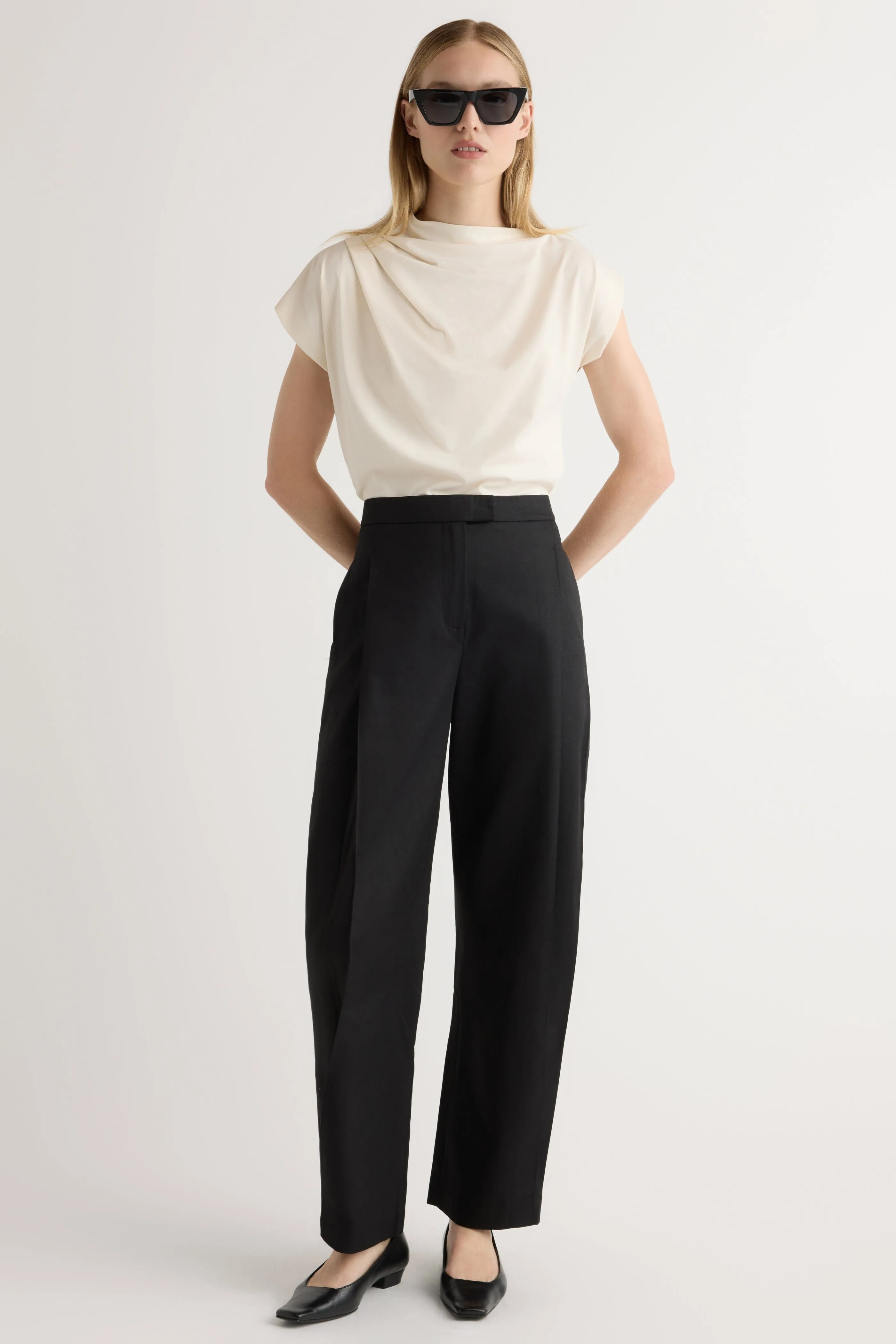 Comfort Stretch AntiSlipGrip Lucia Tailored Barrel-Leg Pant