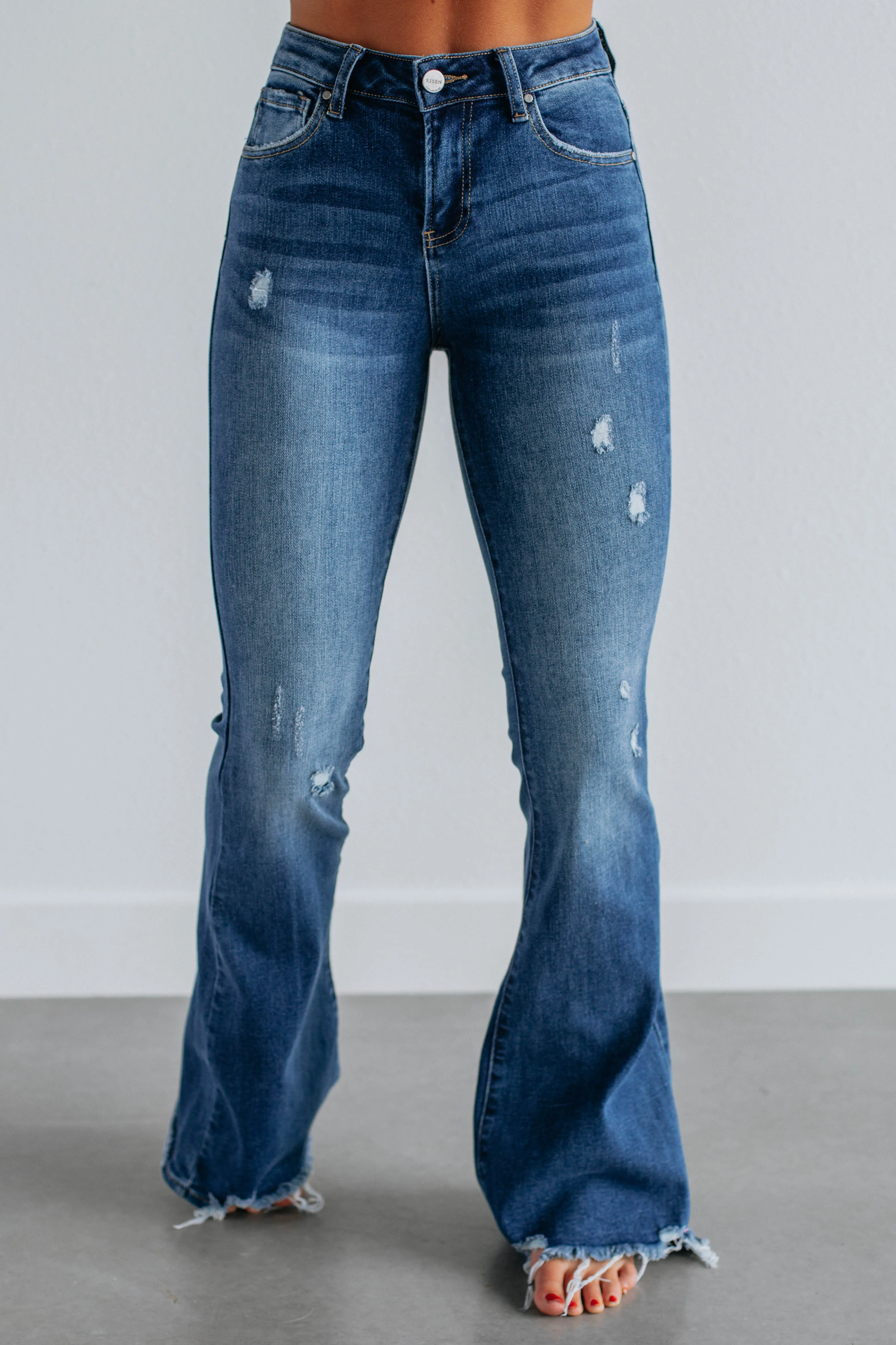 Gradual Fade Resistance Samiya Risen Jeans - Dark Wash Work Friendly