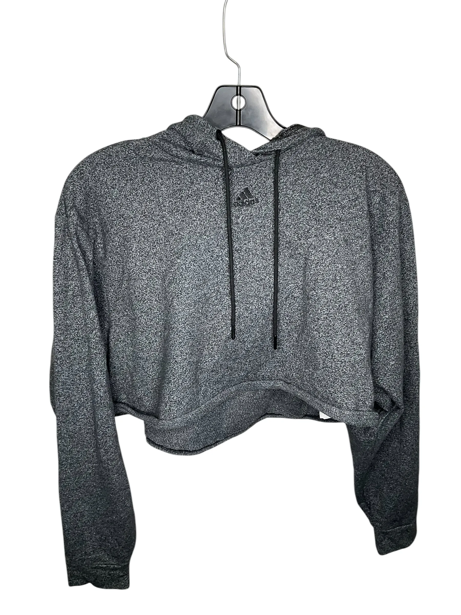 Athletic Sweatshirt Hoodie By Adidas In Grey, Size: L Dad Core