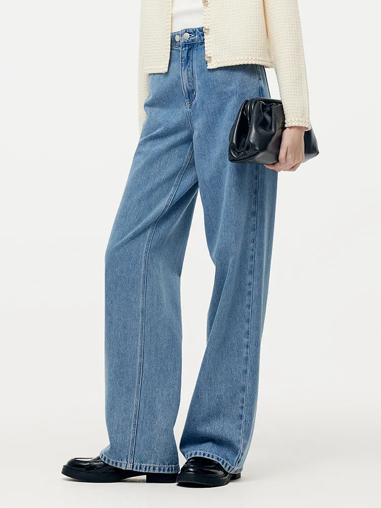 Everyday Party Look Common look Denim Glitter Detailed Adjustable Waist Women Jeans