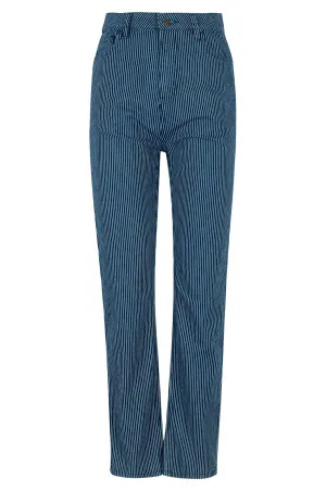 Must Have Wear Stripe Denim Regular Jeans | Indigo Sky Stripe | 6892B1