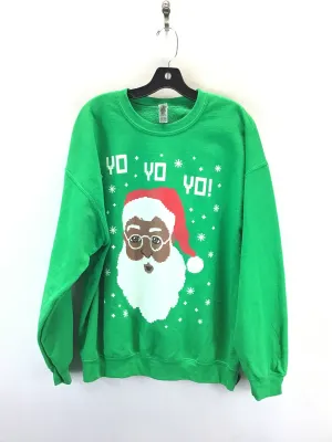 Lightweight Layering Sweatshirt Collar By Gildan In Green & Red, Size: Xl