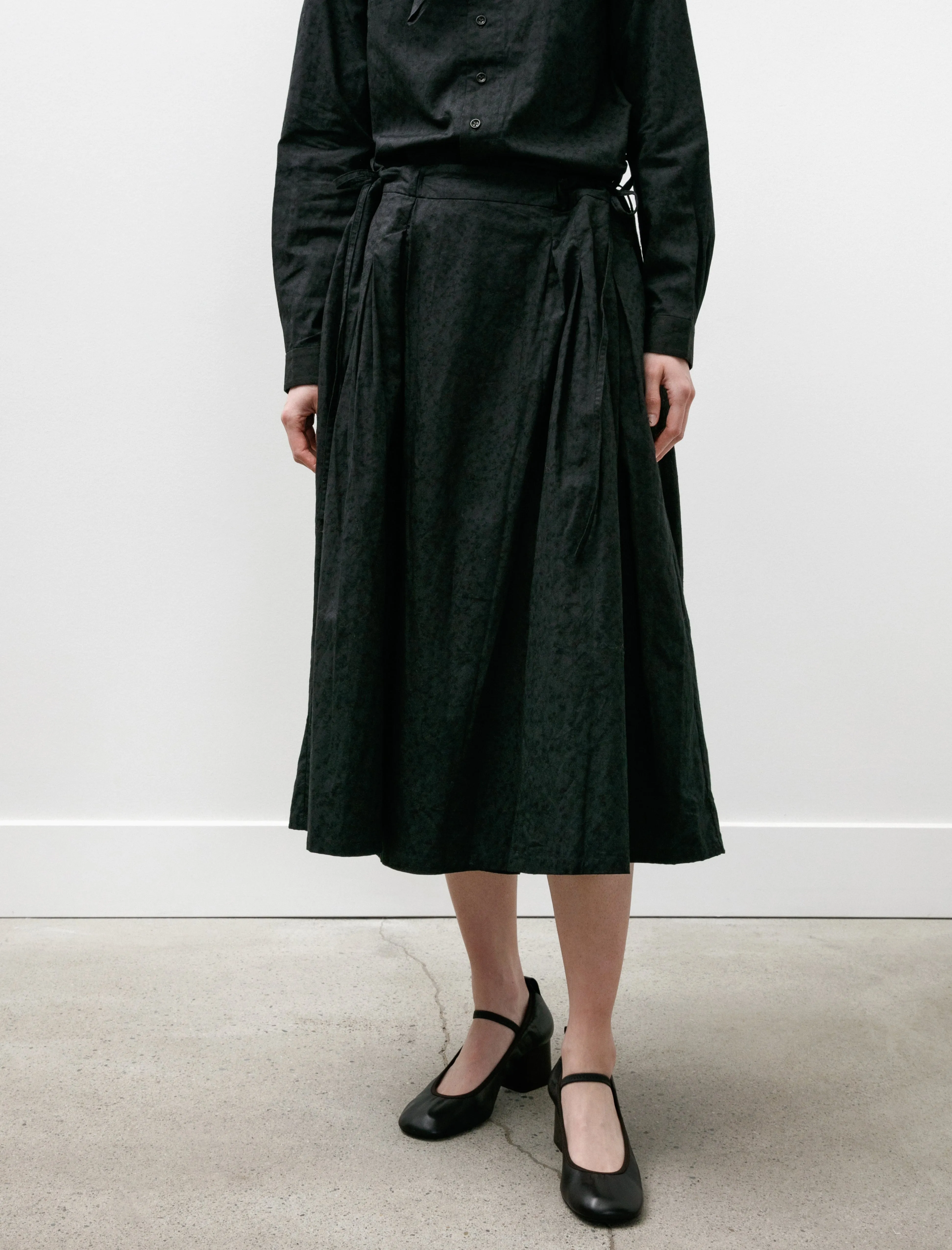 Jacquard Drawstring Skirt Obsidian Weekend Outfit One size fits most