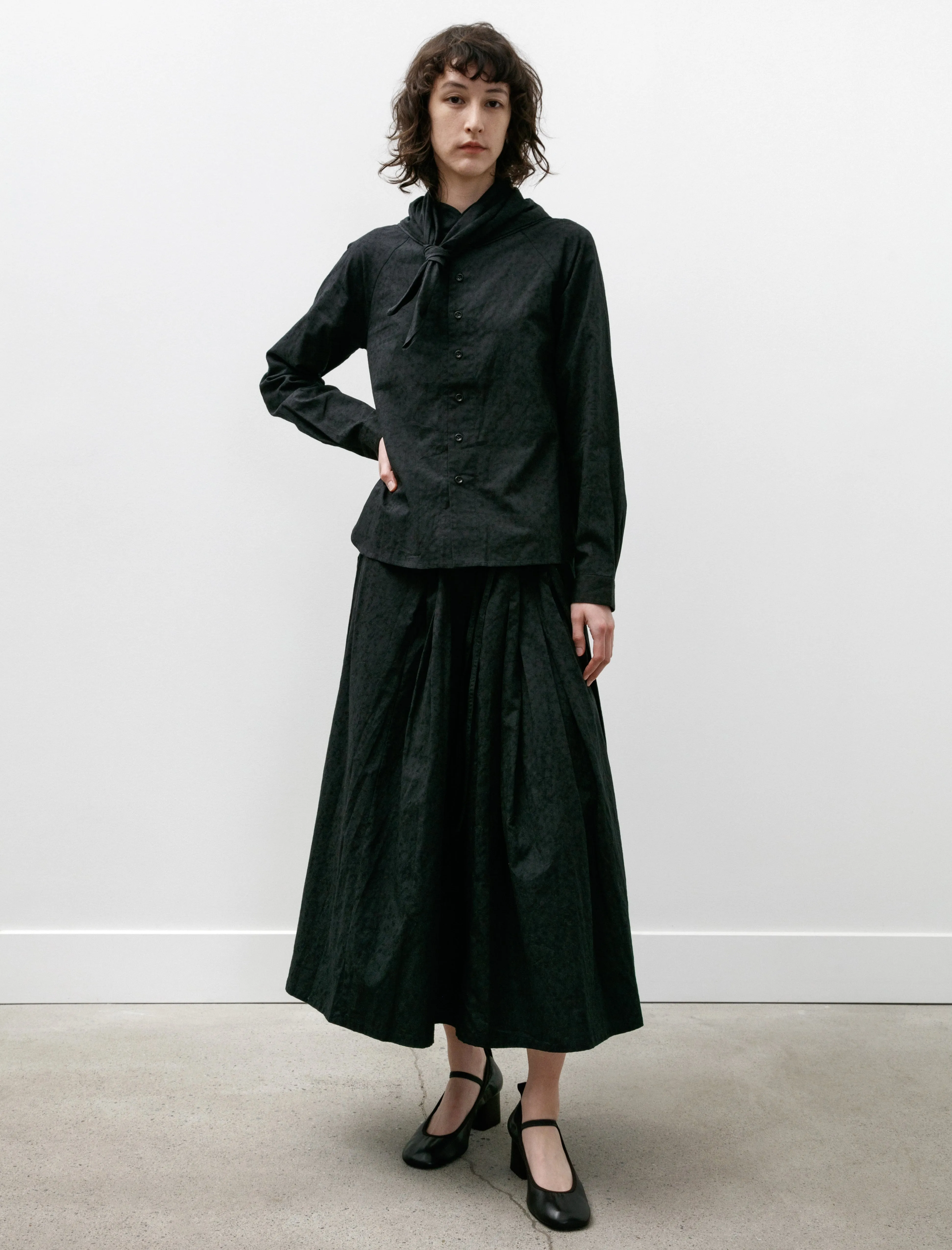 Jacquard Drawstring Skirt Obsidian Outfit Ideas