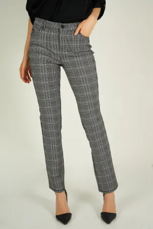 Pantalon ?? carreaux - DARLI-Y1 - (E-C9) Easy Care