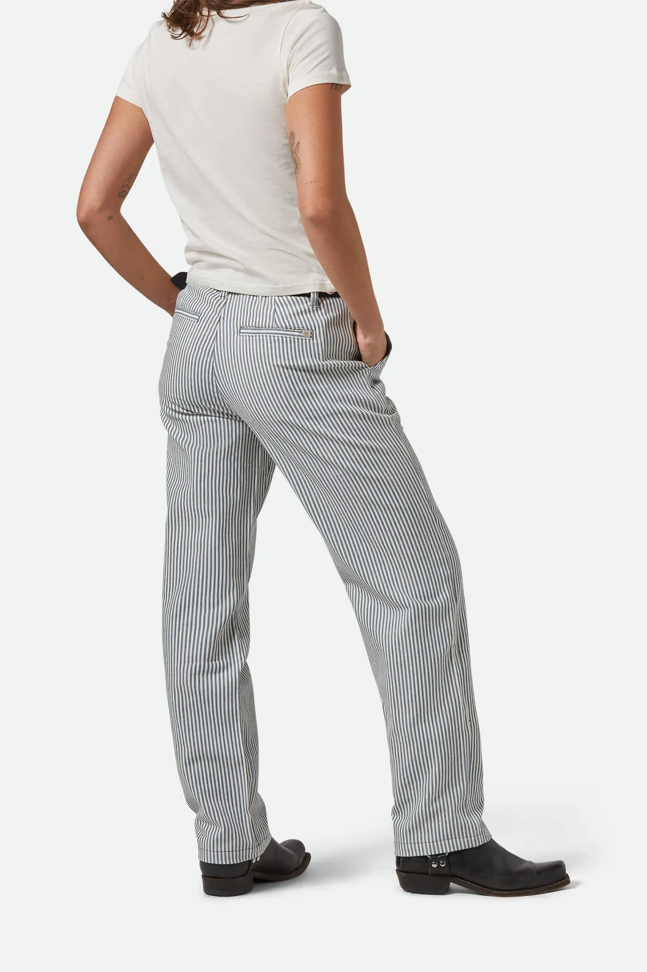 Hidden Pocket System Bedford Pant - Azure Blue Pinstripe