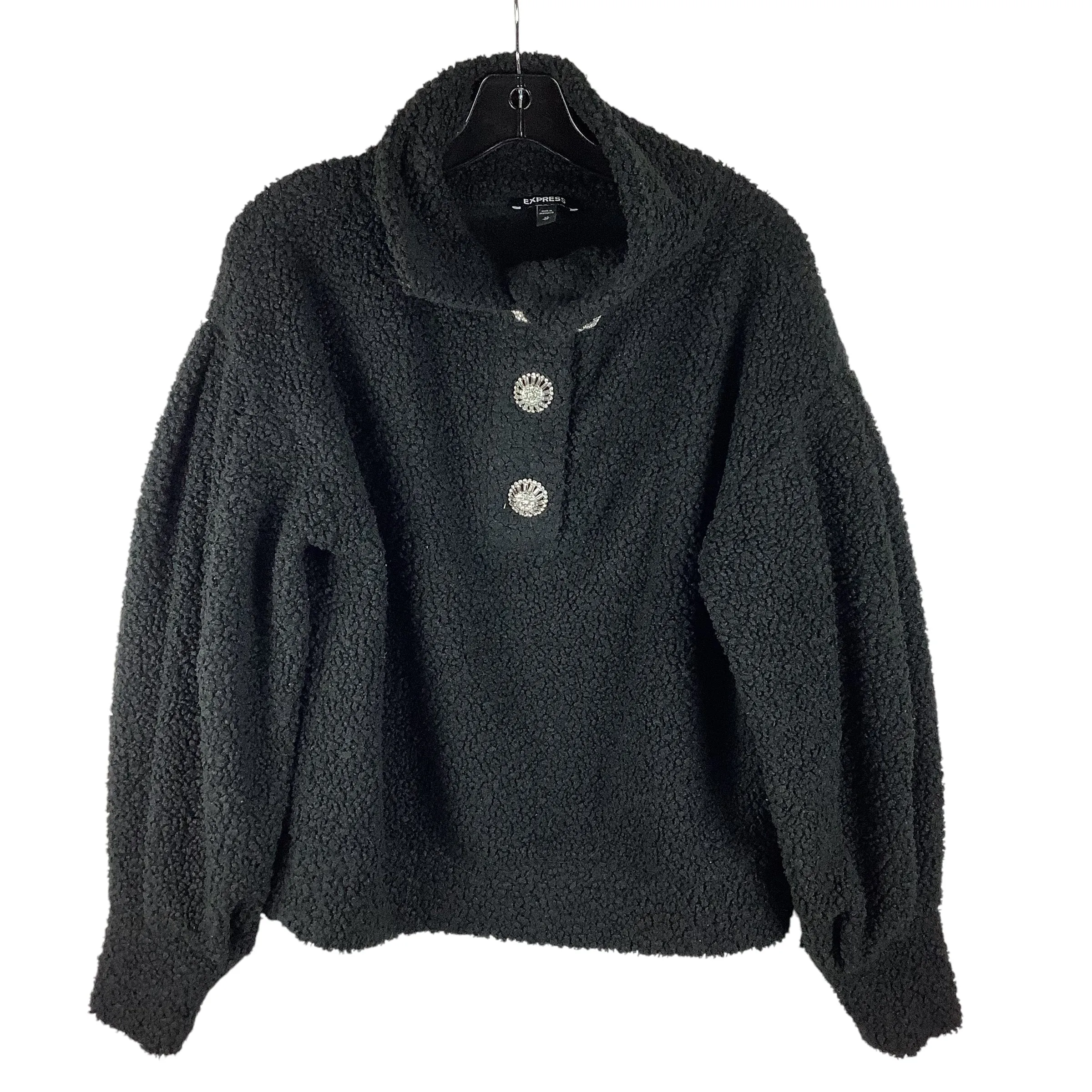 Trendy Design EcoFriendlyDyeProcess Sweatshirt Collar By Express In Black, Size: Xs