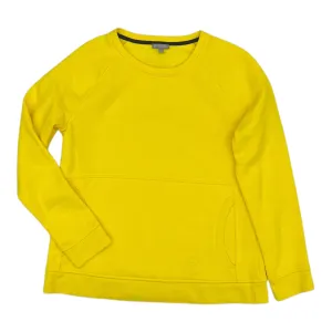 Sweatshirt Crewneck By Talbots In Yellow, Size:S Casual Polo FoldableDesign