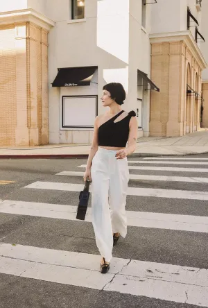 Stretch Fit Versatile Fashion Alanis Pants - Ivory