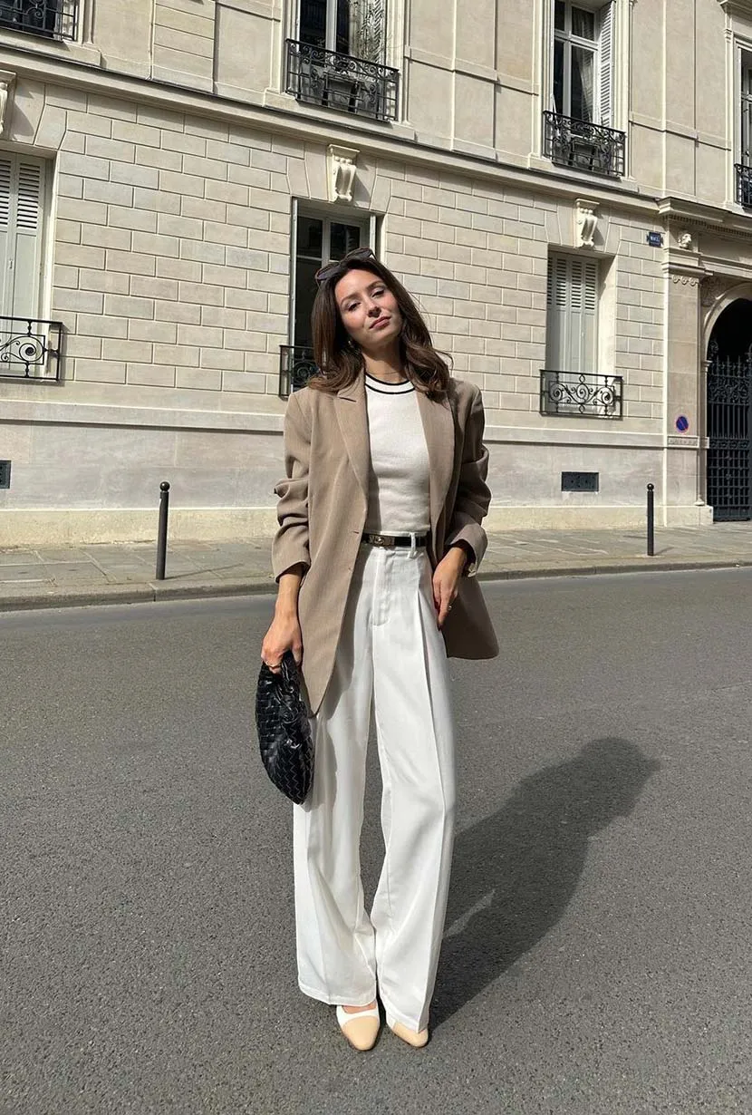 Alanis Pants - Ivory Easy Fashion Comfortable Jumpsuit