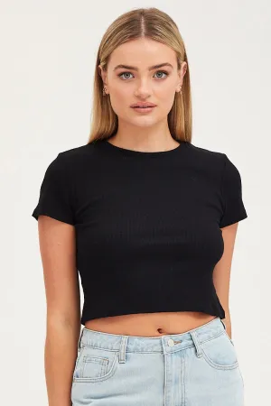 Stage Soul Black T-Shirt Short Sleeve Crew Neck
