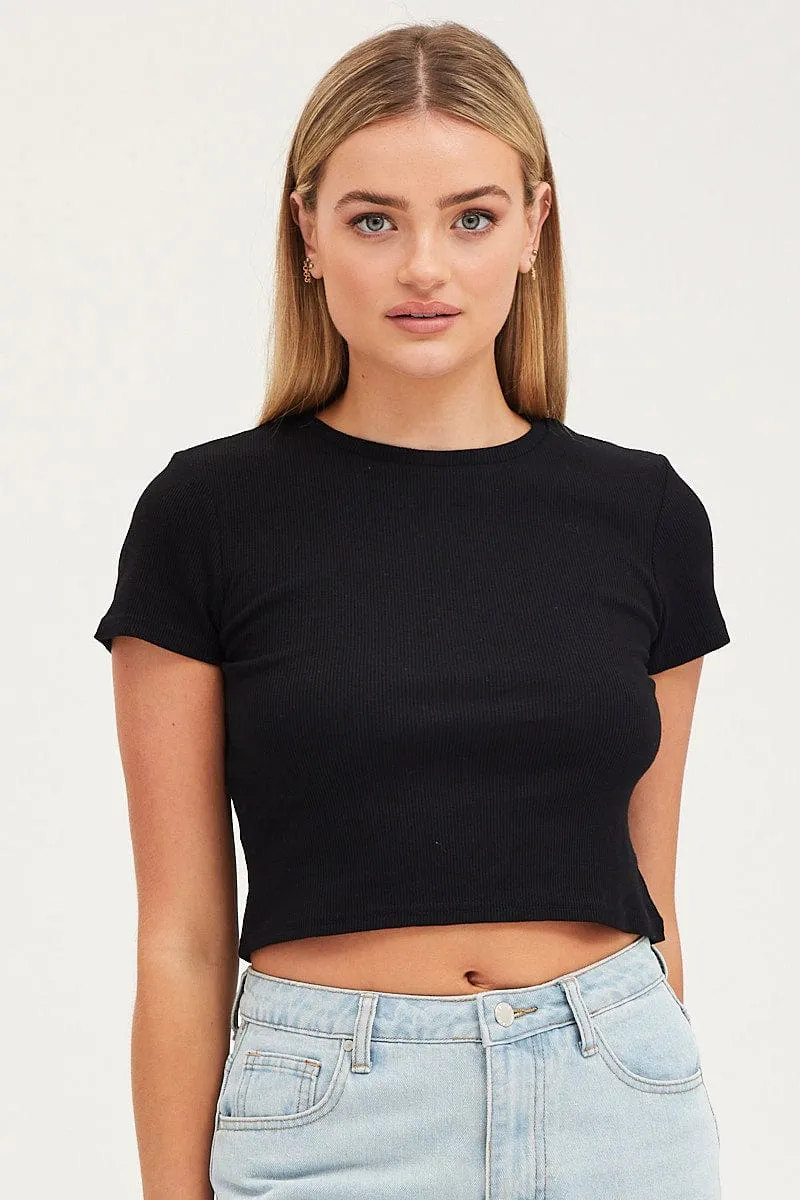 Stage Soul Black T-Shirt Short Sleeve Crew Neck