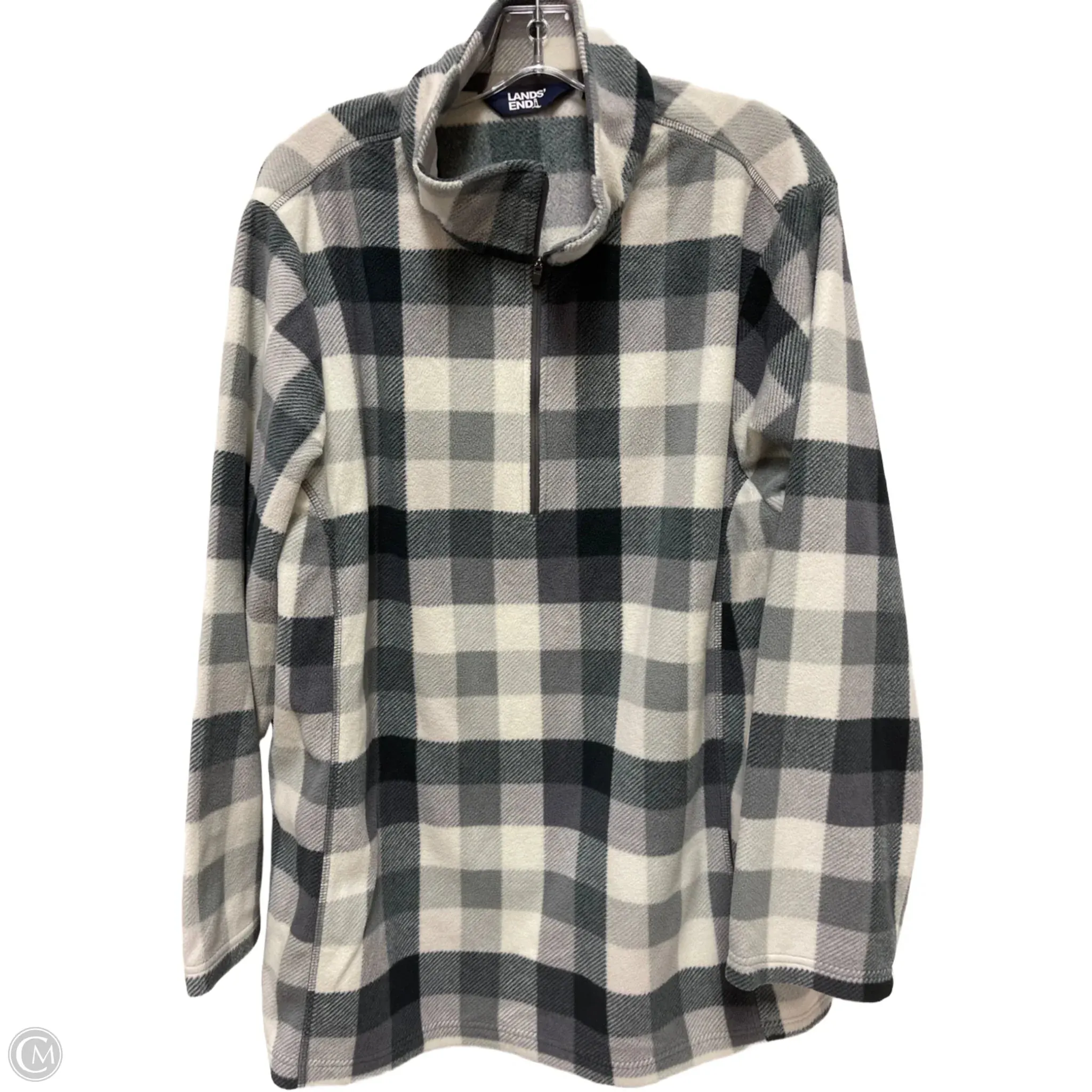Functional Fit Sweatshirt Collar By Lands End In Grey, Size: 3x