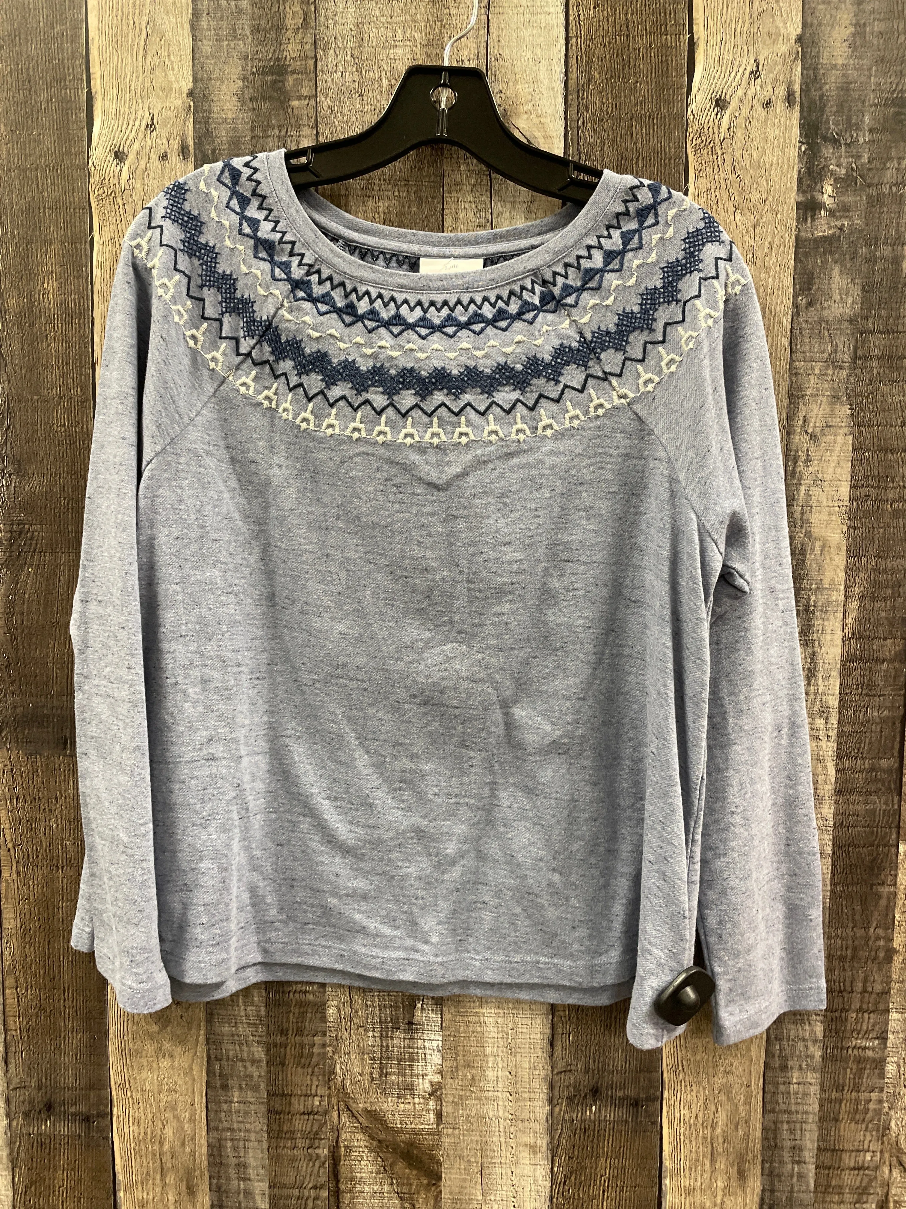 Sweatshirt Crewneck By J. Jill In Blue, Size: Sp Road Look
