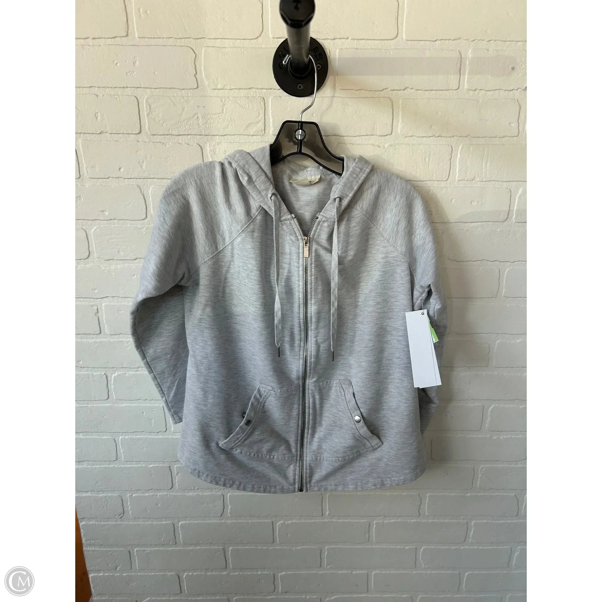 Timeless Fashion Modern Look Sweatshirt Hoodie By Style And Company In Grey, Size: Mp