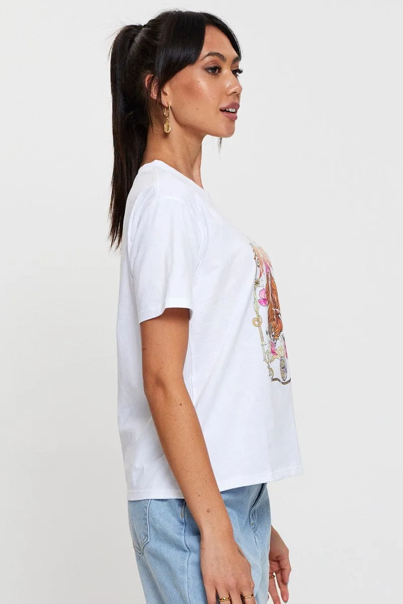 White Graphic T-Shirt Short Sleeve Epic Core