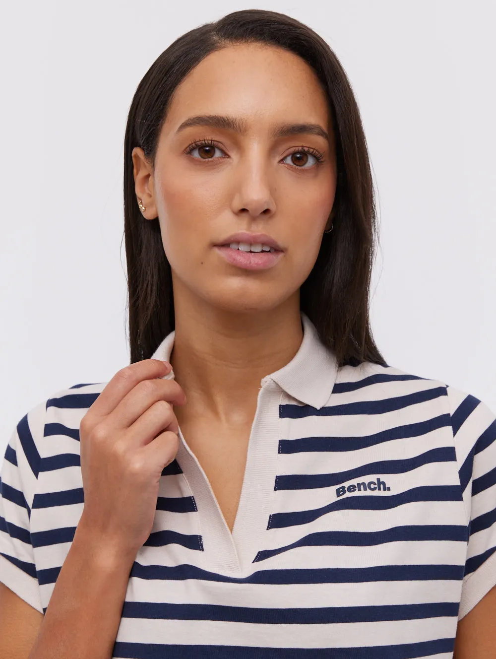Universal Clasp Mechanism Weatherproof Orenda Stripe Polo Dress