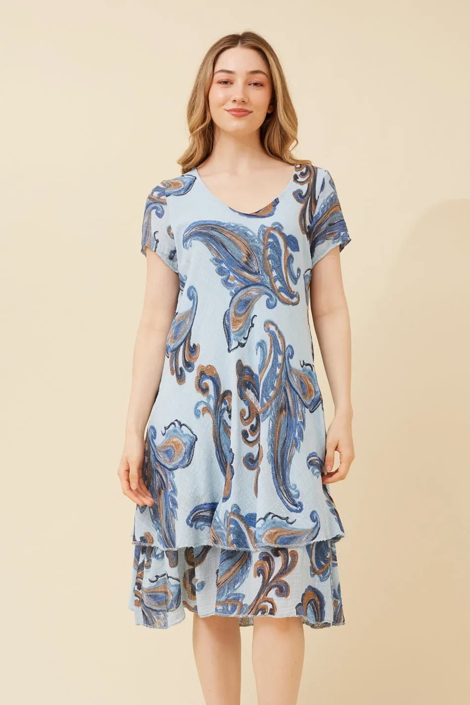 Matte Fit Dream Core ELECTRA PAISLEY PRINT DRESS
