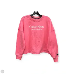 Sweatshirt Crewneck By Calvin Klein Performance In Pink, Size: M Elegant Pants