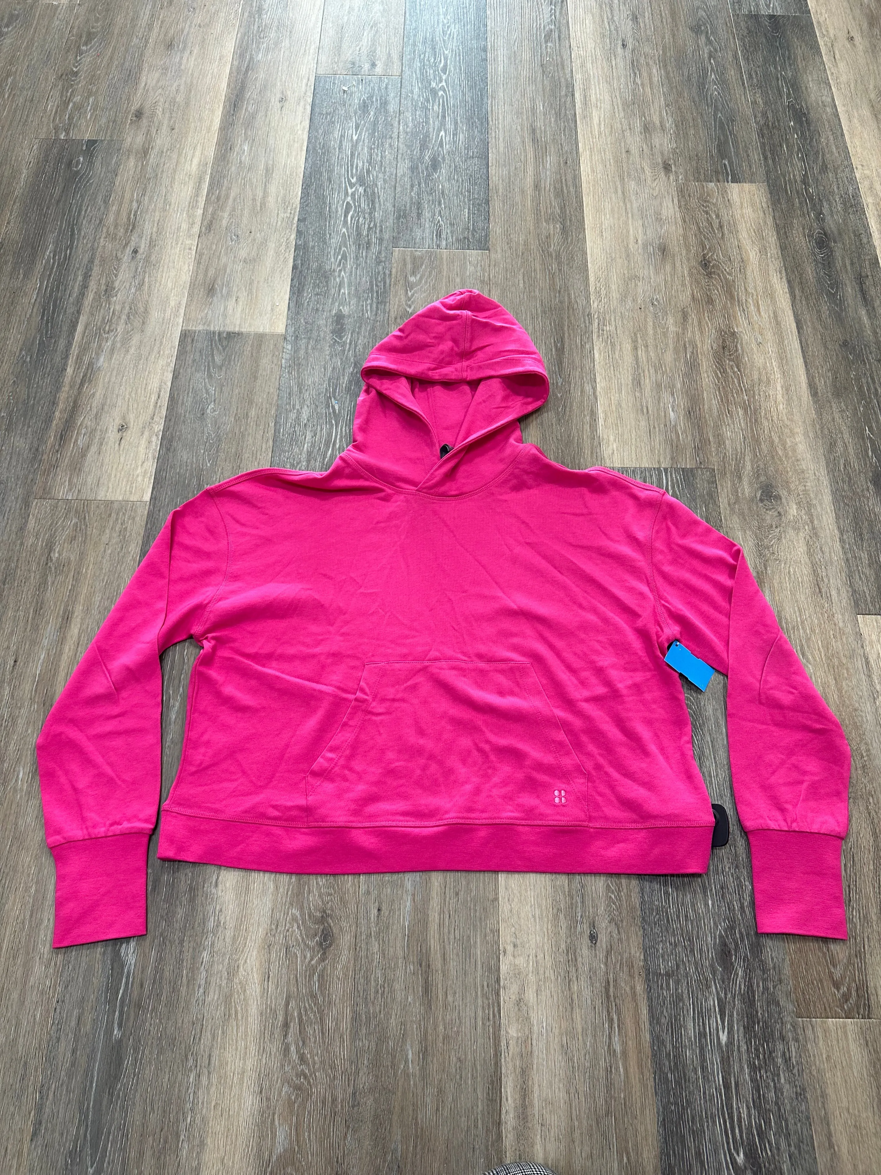 Boho Free Fast Fit Pink Athletic Sweatshirt Hoodie Sweaty Betty, Size L