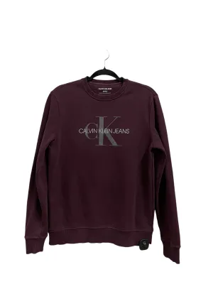 Sweatshirt Crewneck By Calvin Klein In Purple, Size: S Formal Tone Student Cool